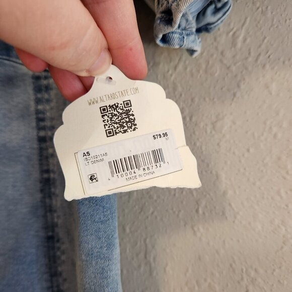 Altar'd State Denim Mini Dress NWT Size Medium - Picture 5 of 11